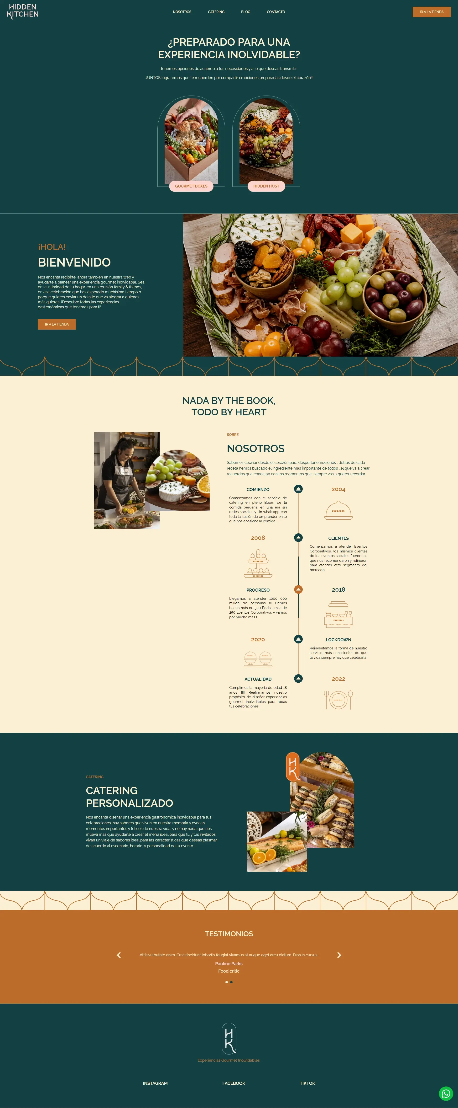 Captura de pantalla del proyecto Hidden Kitchen